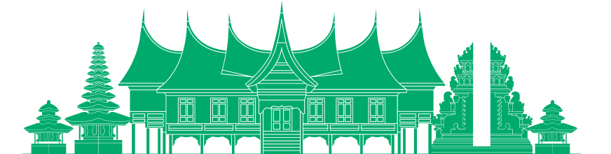 Traditional Indonesian architecture illustration