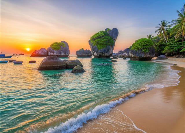 Relaxing tropical beach destination