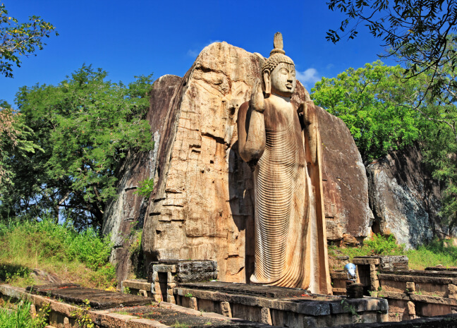 Awukana Buddha statue in Sri Lanka