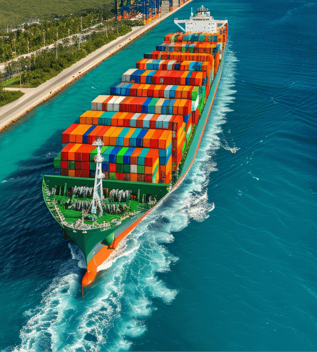 Portacontainer in mare