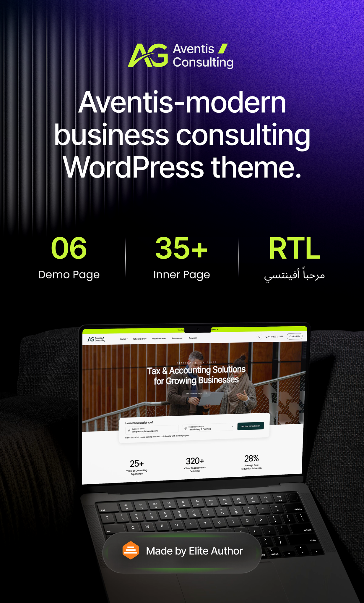 Aventis - Business Consulting WordPress Theme - 1