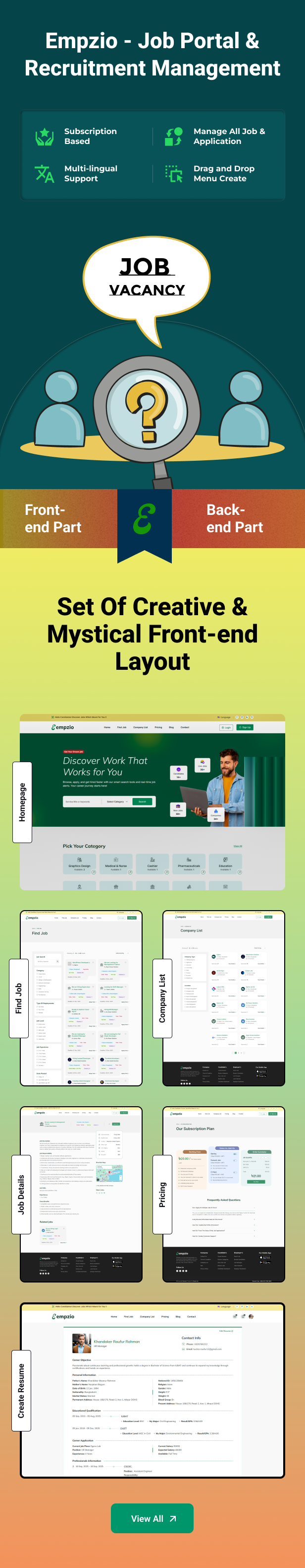 Empzio – Job Portal & Recruitment Management Application