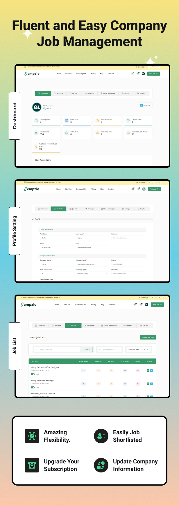 Empzio – Job Portal & Recruitment Management Application