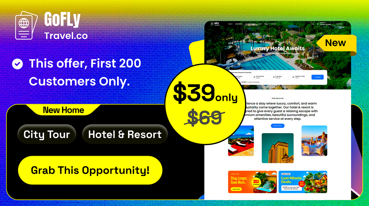 Gofly - Tour Booking and Travel Agency WordPress Theme - 2