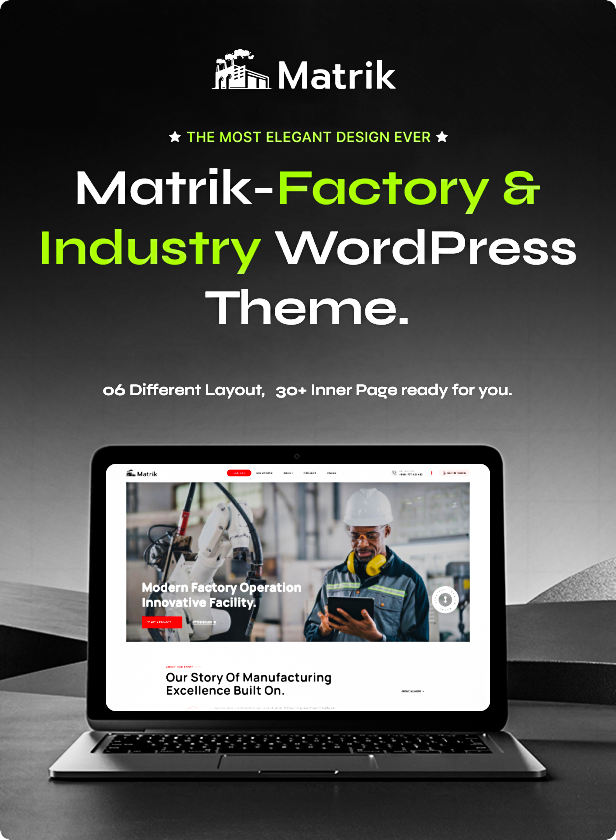 Matrik - Factory & Industry WordPress Theme - 3