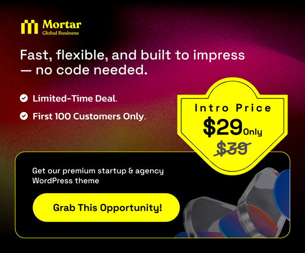 Mortar - Startup Digital Agency WordPress Theme - 1