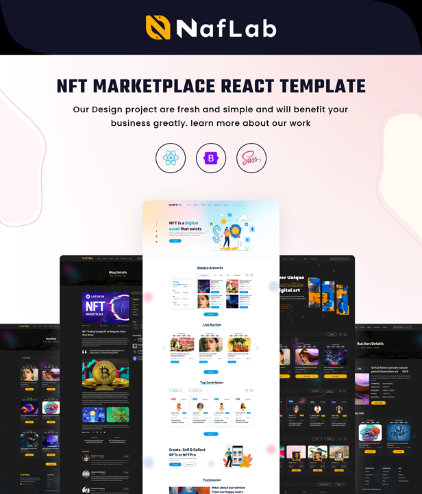 NafLab - NFT Marketplace React Template