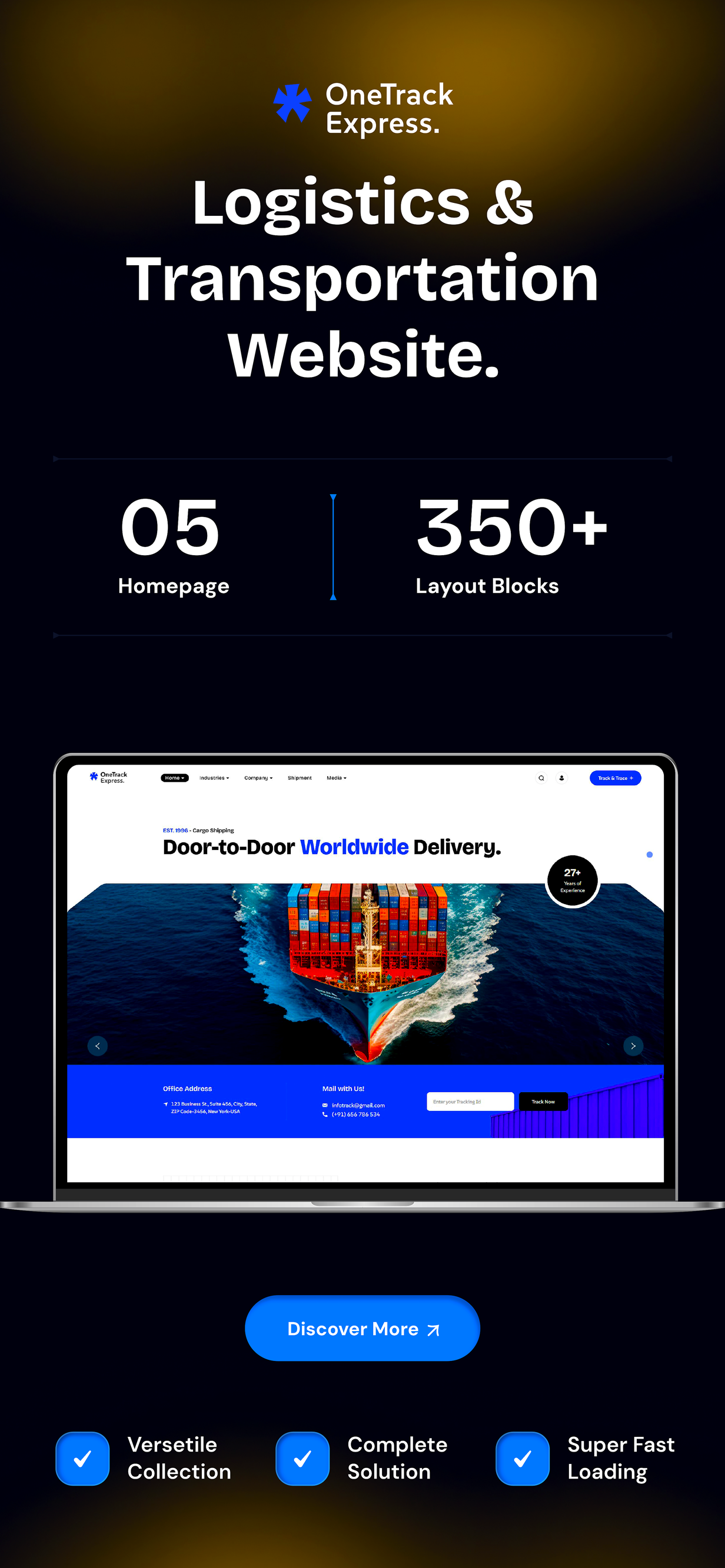 OneTrack - Logistics & Transportation HTML Template - 1