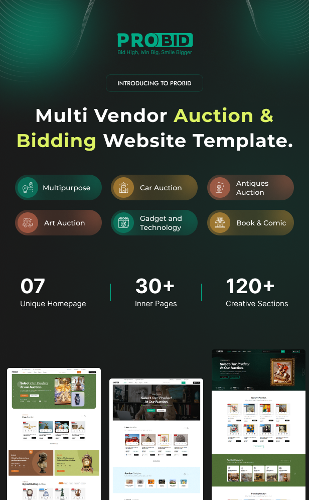 Probid - Multi Vendor Auctions HTML Template