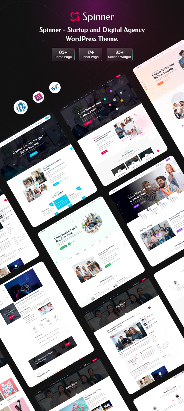 Spinner - Startup and Digital Agency WordPress Theme