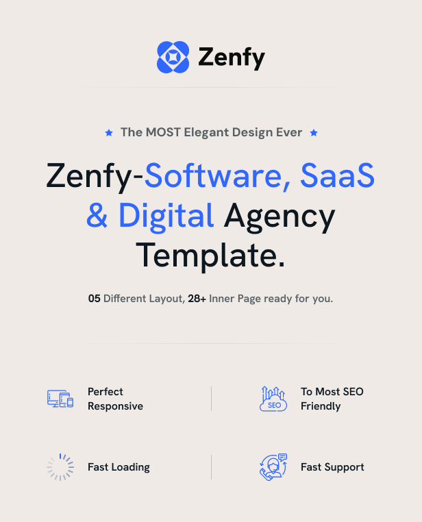 Zenfy - Software, SaaS & Digital Agency Template
