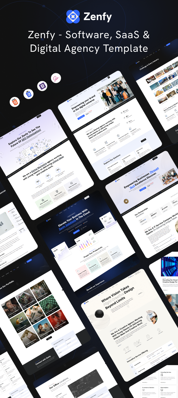 Zenfy - Software, SaaS & Digital Agency Template