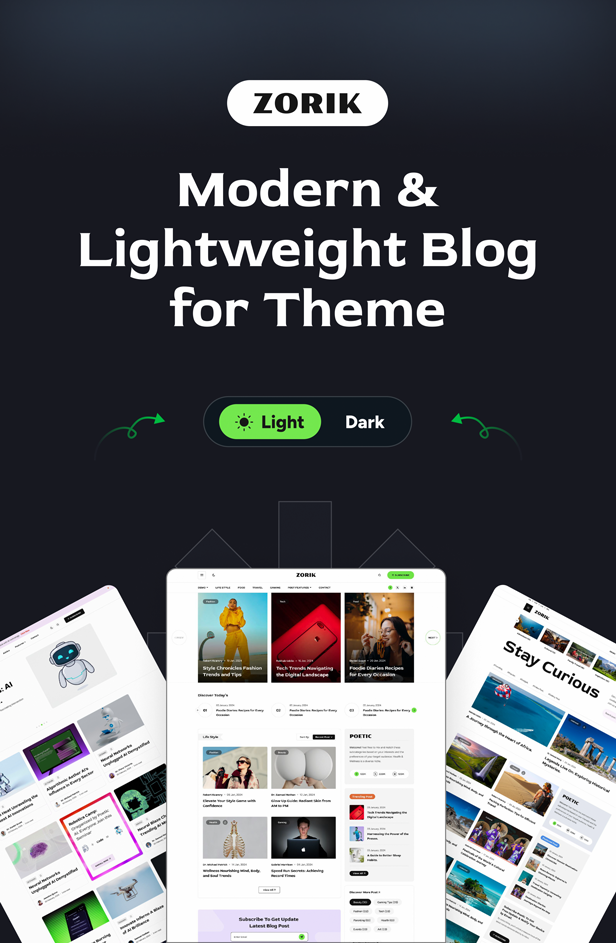 Zorik - Modern & Lightweight Blog WordPress Theme