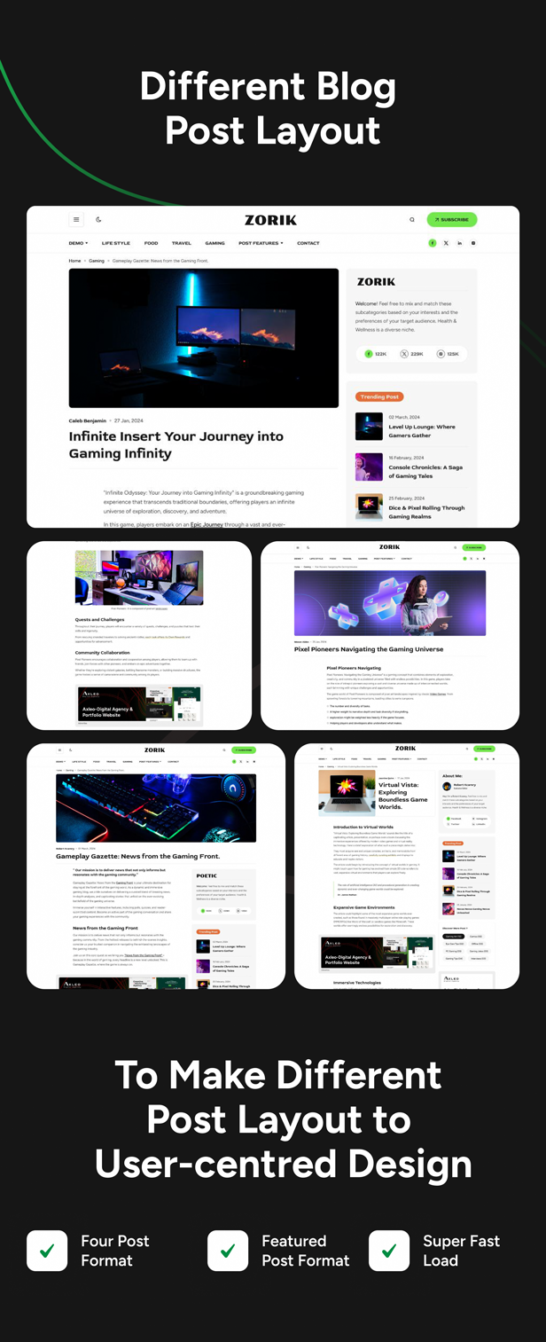 Zorik - Modern & Lightweight Blog WordPress Theme